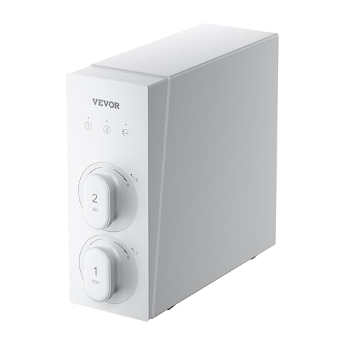 VEVOR Sistema de ósmosis inversa 8 etapas sin tanque 600 GPD, filtro de agua con grifo de pantalla inteligente, 2:1 puro a drenaje, compacto