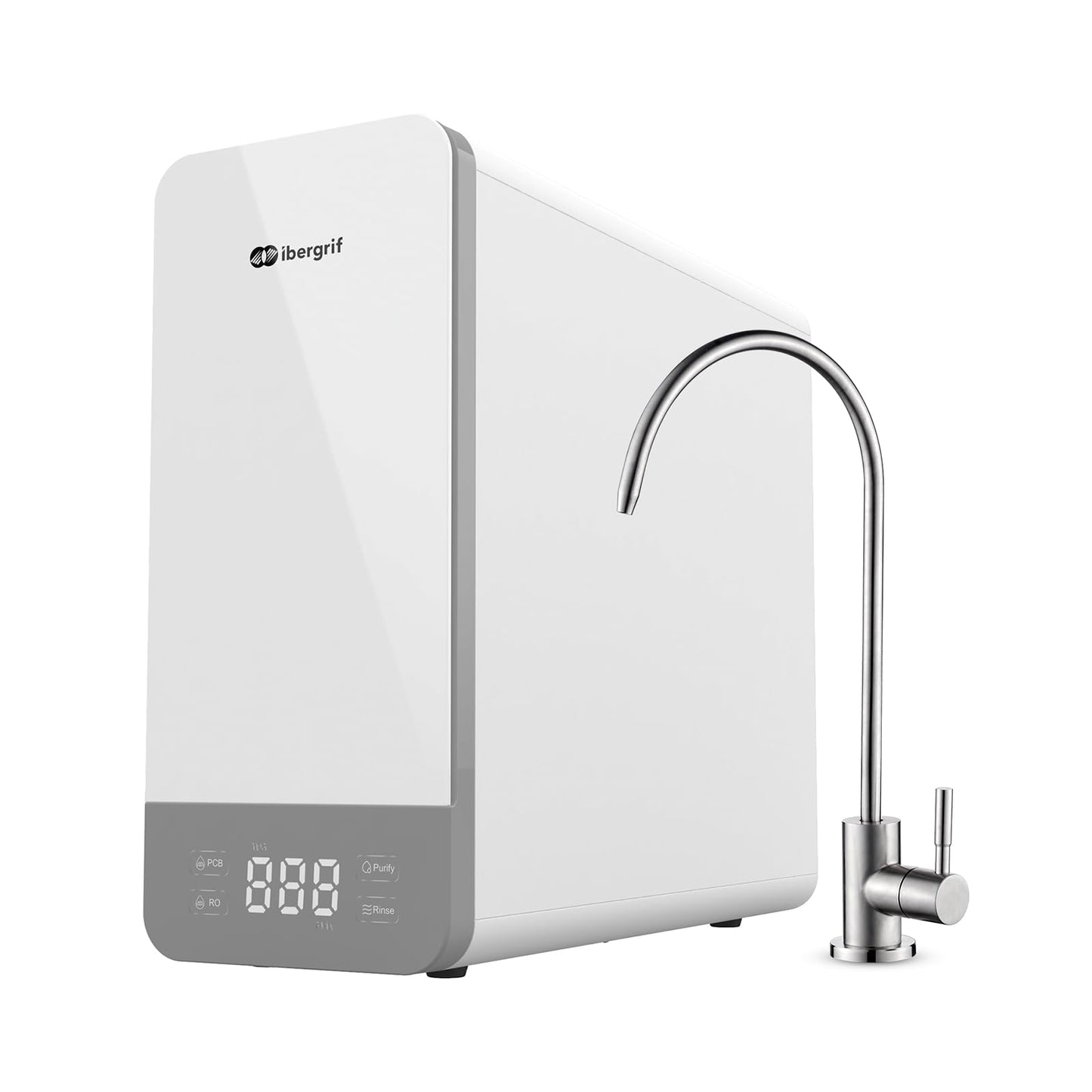 Ibergrif Ósmosis Inversa 5 Etapas Sin Tanque, Debajo del Fregadero, Reduce TDS y PFAS, Instalación Rápida, Blanco M91008-600