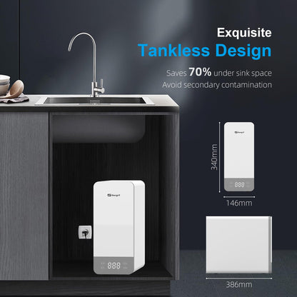 Ibergrif Ósmosis Inversa 5 Etapas Sin Tanque, Debajo del Fregadero, Reduce TDS y PFAS, Instalación Rápida, Blanco M91008-600