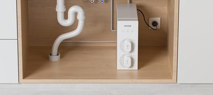 VEVOR Sistema de ósmosis inversa 8 etapas sin tanque 600 GPD, filtro de agua con grifo de pantalla inteligente, 2:1 puro a drenaje, compacto