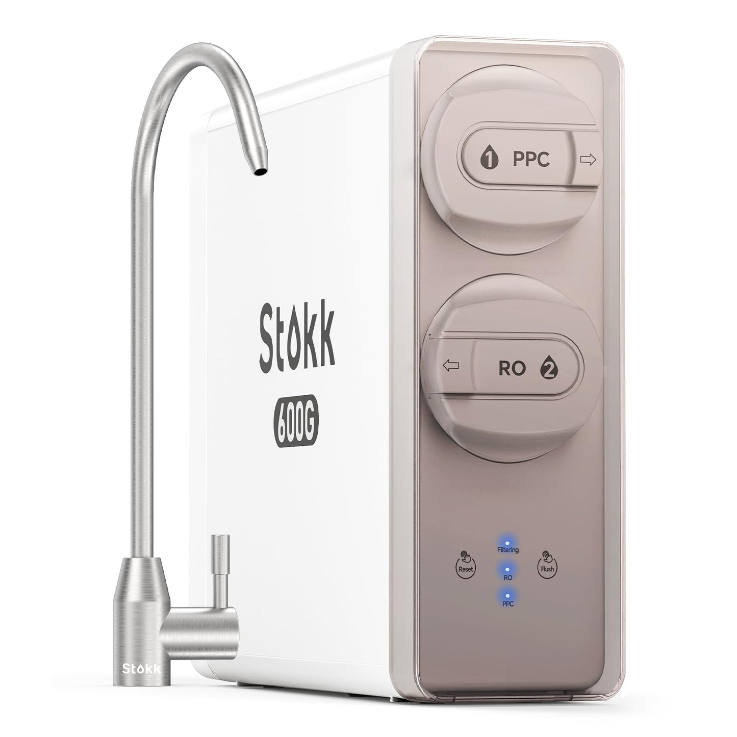 Stokk Ósmosis Inversa Sin Depósito, Filtración Bajo Fregadero, Flujo Rápido, 2:1 Puro-Drenaje, Reduce Contaminantes