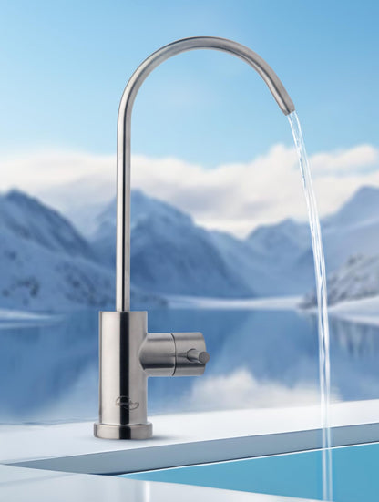 iSpring RO500 Sistema De Filtración De Agua Por Ósmosis Inversa Sin Tanque, Flujo Rápido De 500 GPD, Grifo Inteligente Con Monitoreo De TDS