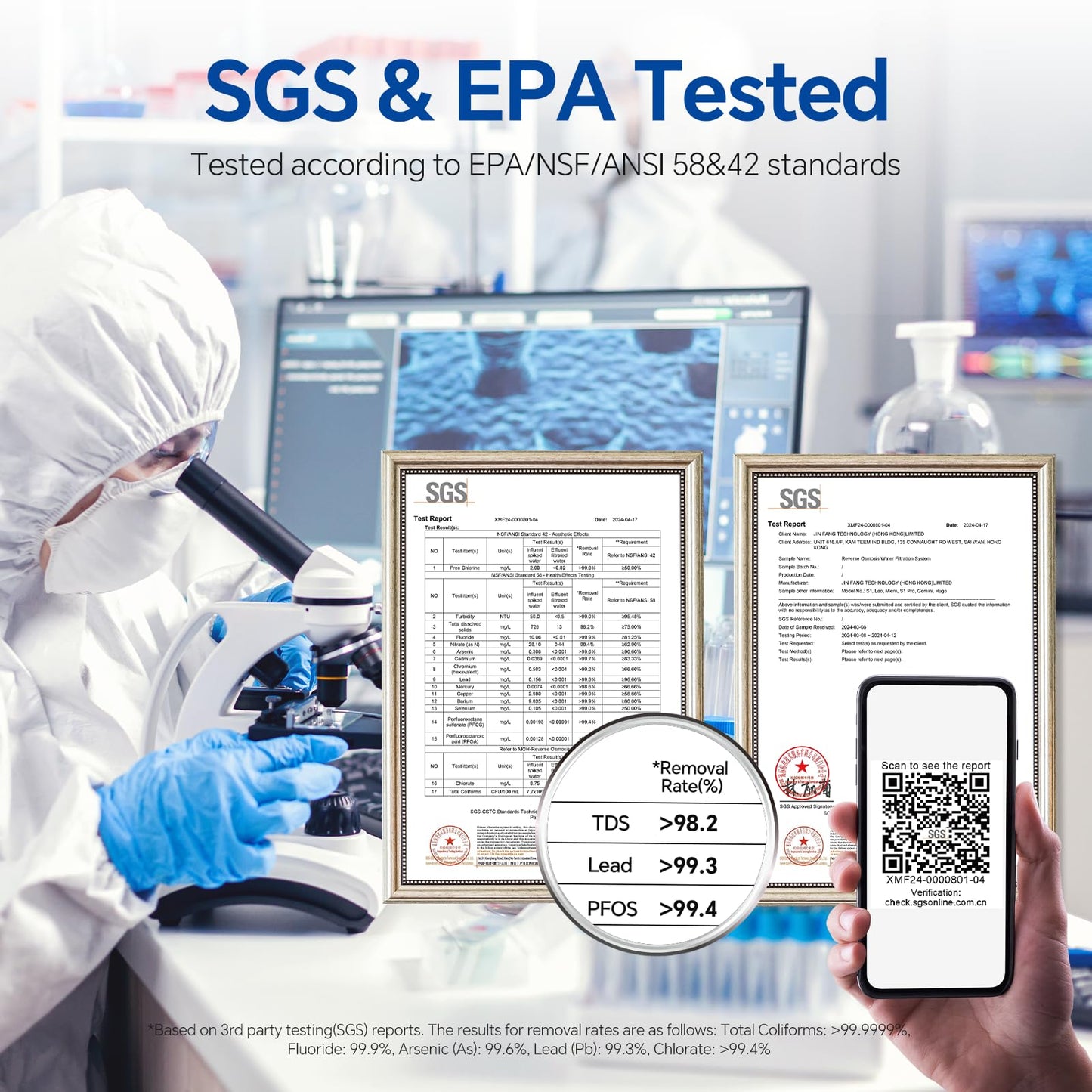 Stokk Ósmosis Inversa Sin Depósito, Filtración Bajo Fregadero, Flujo Rápido, 2:1 Puro-Drenaje, Reduce Contaminantes